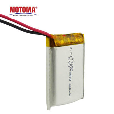 3.7v 600mAh Toy Rechargeable Battery With PCM And Connector