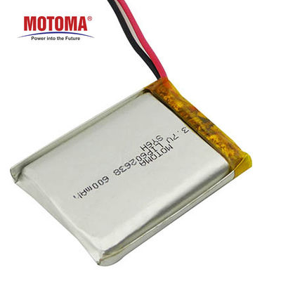 3.7v 600mAh Toy Rechargeable Battery With PCM And Connector